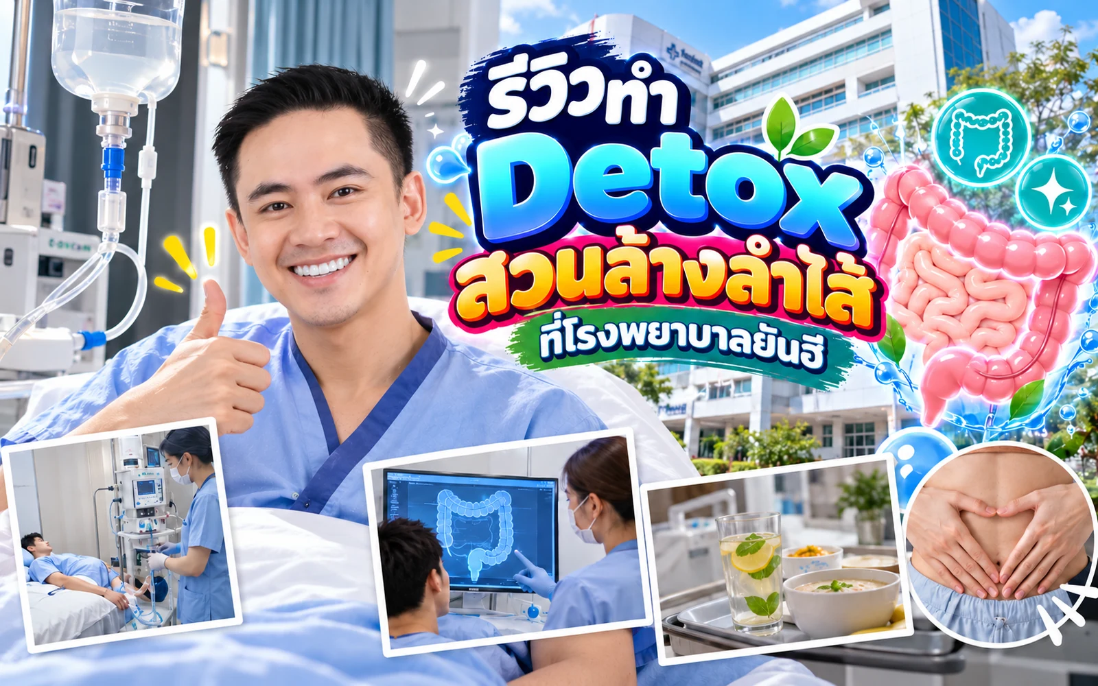 ภาพปกบทความ: รีวิว "ทำดีท็อกซ์" สวนลางลำไส้ ที่ รพ. ยันฮี การเดินทางของน้องอุนจิ: ข้อควรรู้ทางการแพทย์ก่อนตัดสินใจทำ