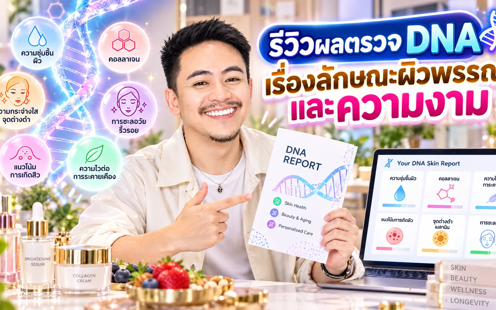 ภาพปกบทความ: รีวิวตรวจ DNA ผิวพรรณและลักษณะภายนอก: ใช้ผลอย่างไรให้พอดี