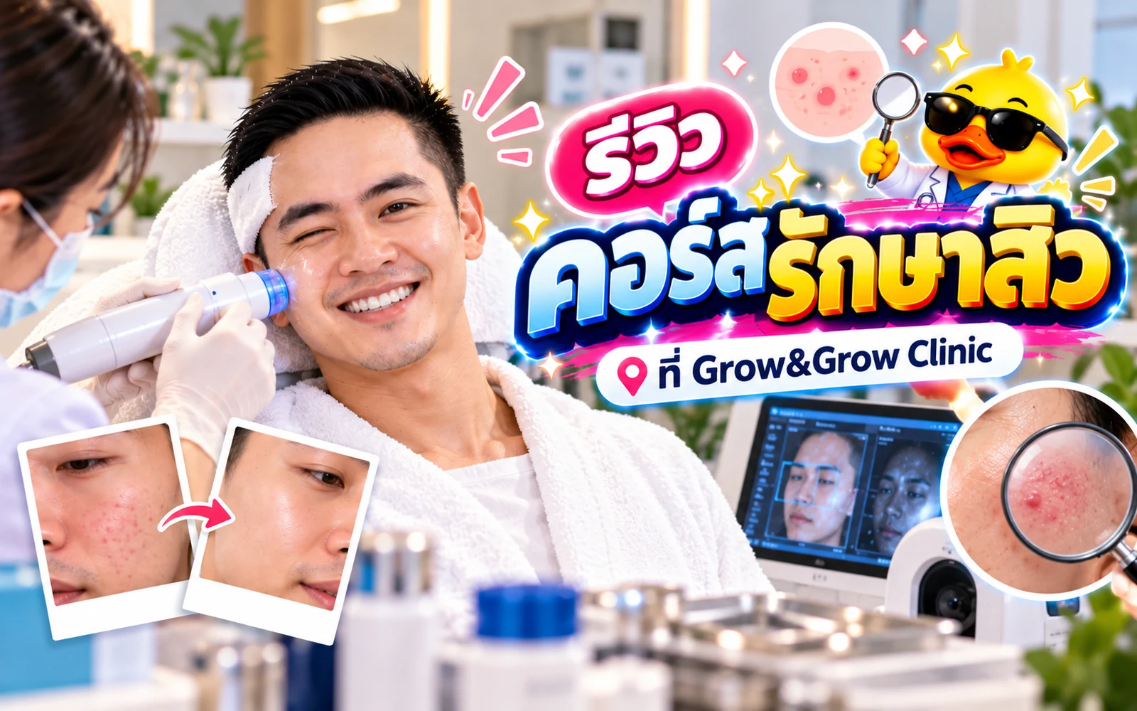 ภาพปกบทความ: รีวิวรักษาสิว 4 ขั้นตอน: ประสบการณ์ 5 ครั้งและข้อควรรู้