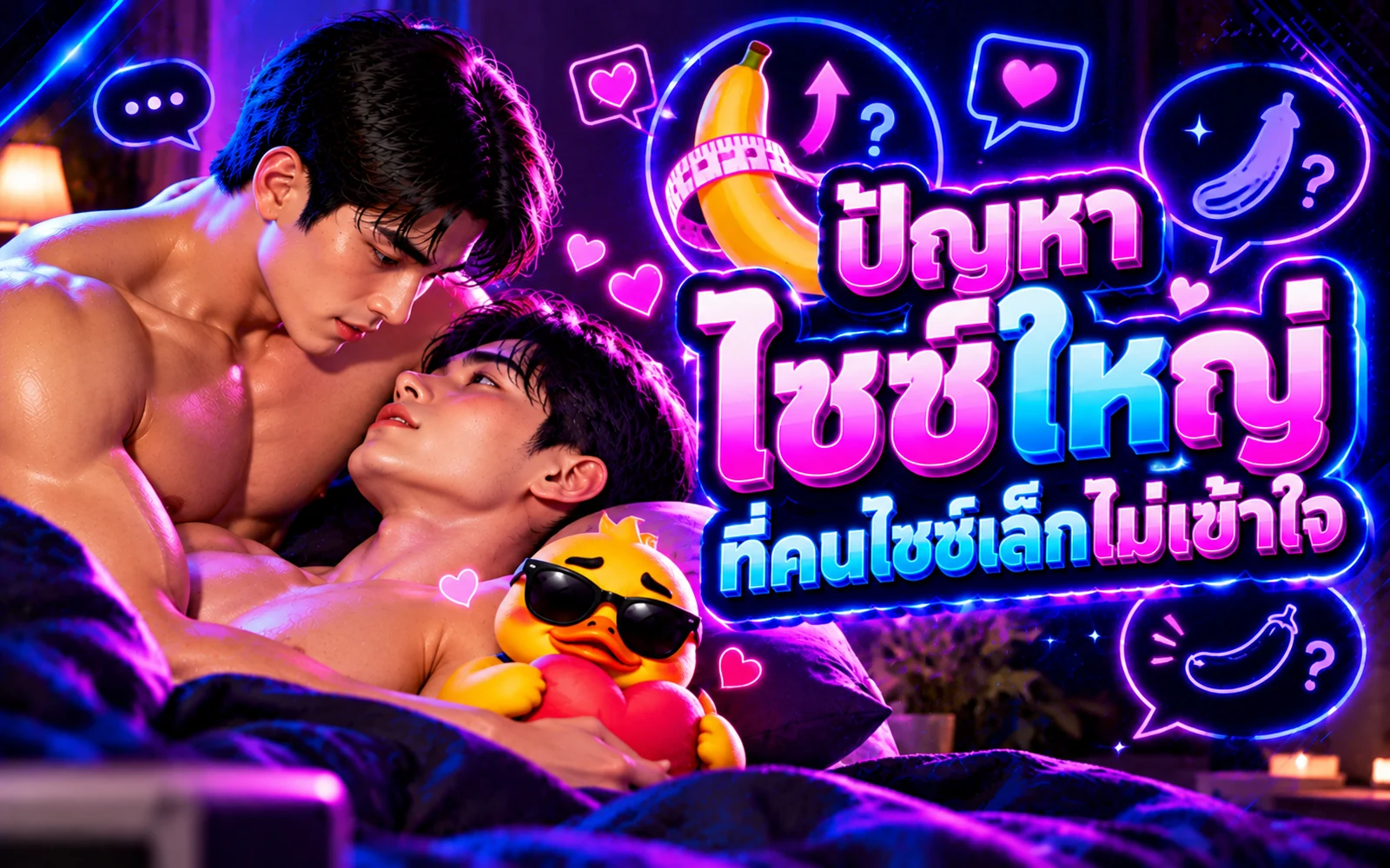 ภาพปกบทความ: ปัญหาไซส์ใหญ่ ที่คนไซส์เล็กไม่เข้าใจ: วิธีลดความเจ็บและสื่อสารกับคู่นอน