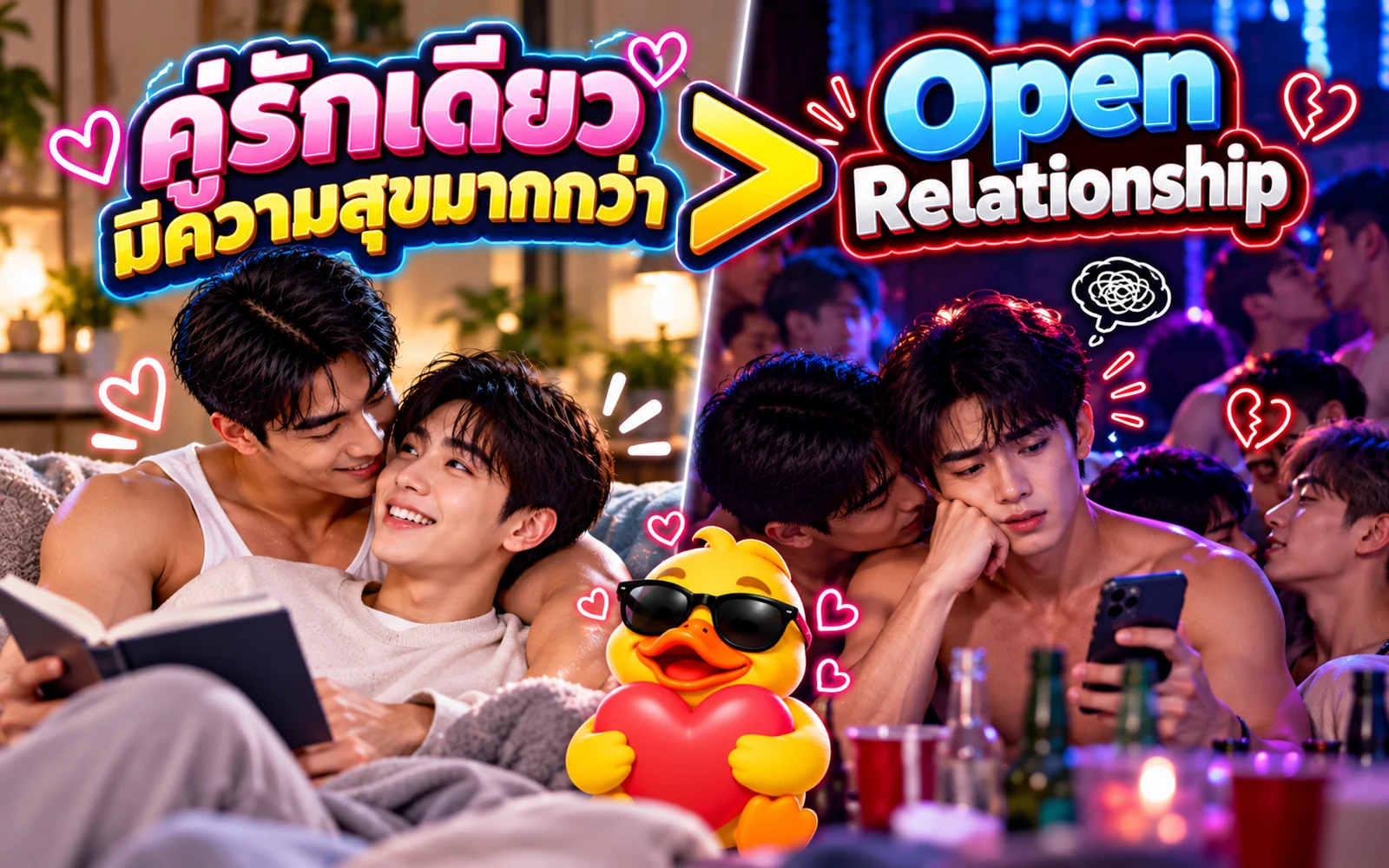 ภาพปกบทความ: คู่รักเดียว สุขกับเซ็กส์ มากกว่าสัมพันธ์แบบเปิด: อัปเดตงานวิจัยล่าสุด