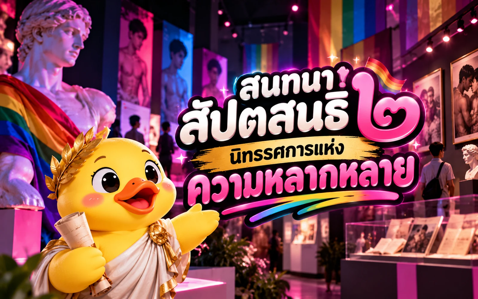 ภาพปกบทความ: นิทรรศการแห่งความหลากหลาย "สนทนาสัปตสนธิ": บันทึกประวัติศาสตร์ก่อนไทยมีกฎหมายสมรสเท่าเทียม
