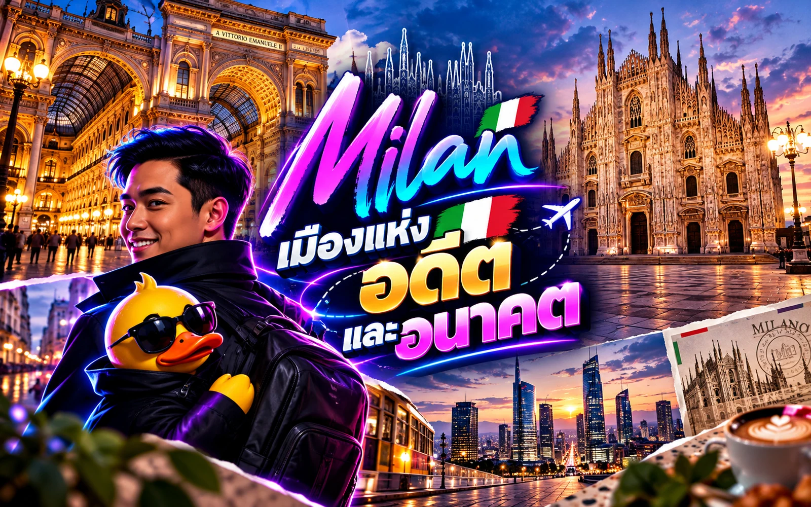 Article cover: Take a tour of "Milan" (Milan), the city of the past and future.