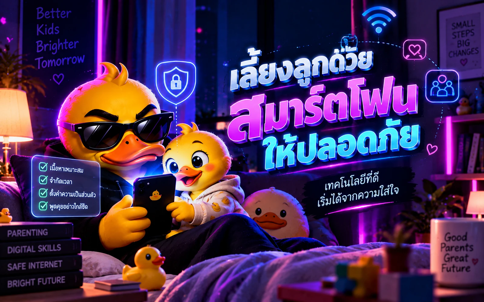 ภาพปกบทความ: เลี้ยงลูกด้วยสมาร์ตโฟนให้ปลอดภัย: แนวทางจาก WHO และกุมารแพทย์