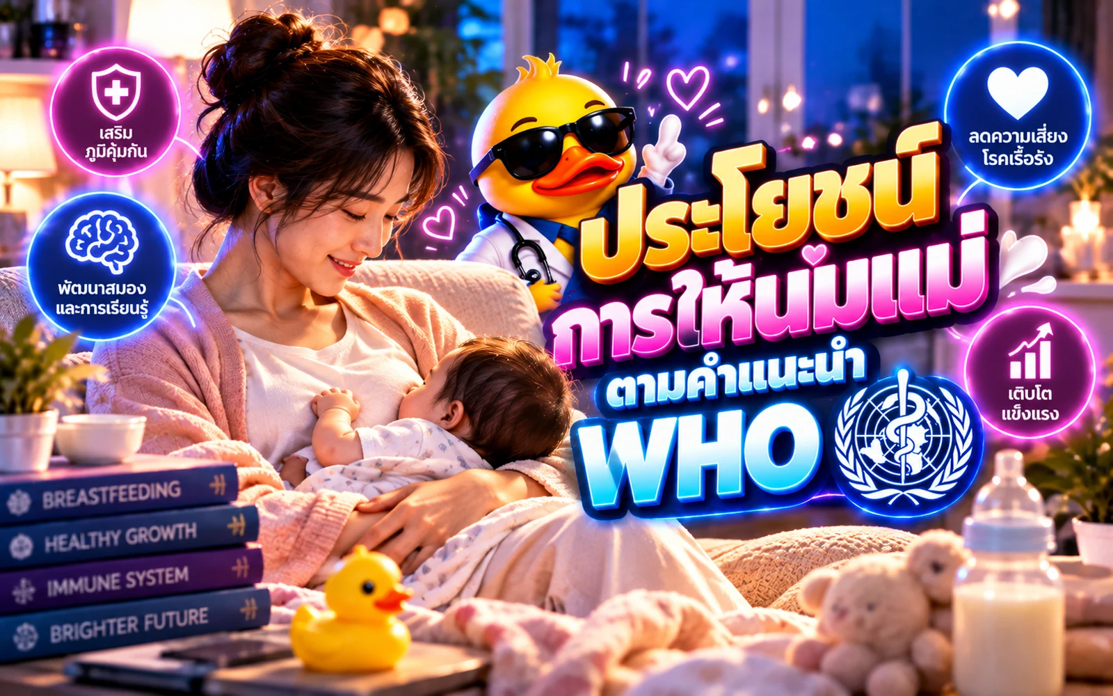 ภาพปกบทความ: ประโยชน์การให้นมแม่ ตามคำแนะนำ WHO พร้อมประสบการณ์จากพ่อแม่ซุปตาร์