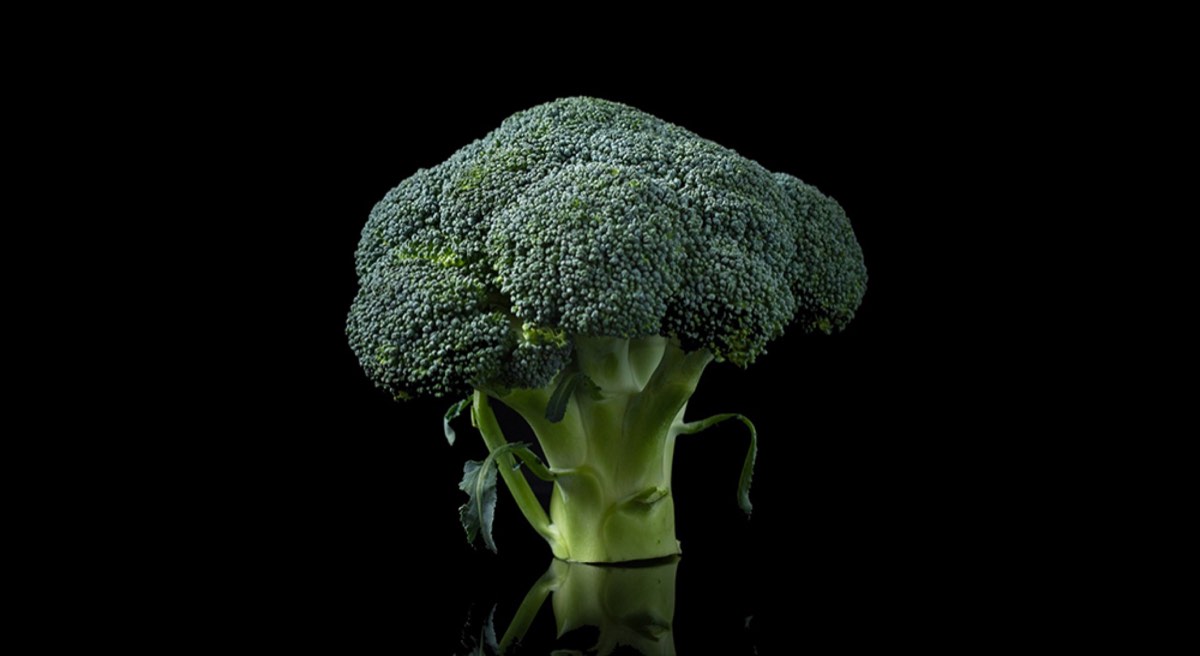 broccoli in dark blackground