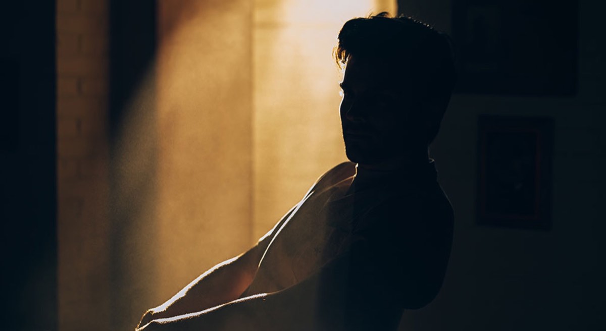 silhouette of man