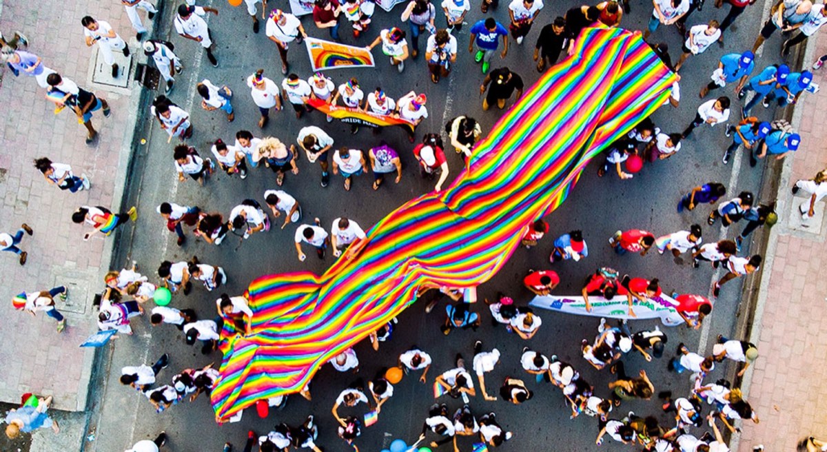 Pride parade on road in Dili Port, Díli, Timor-Leste