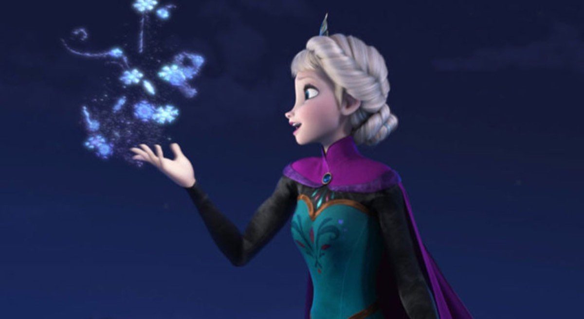 Elsa from Frozen with snow flake