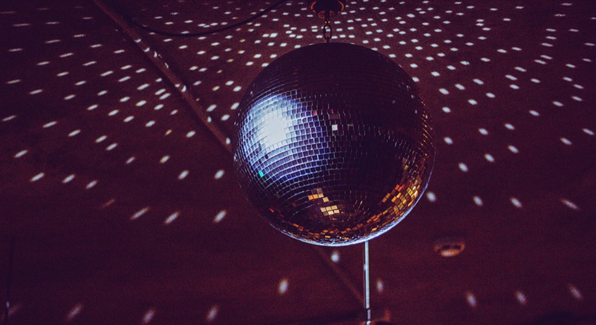 silver disco ball