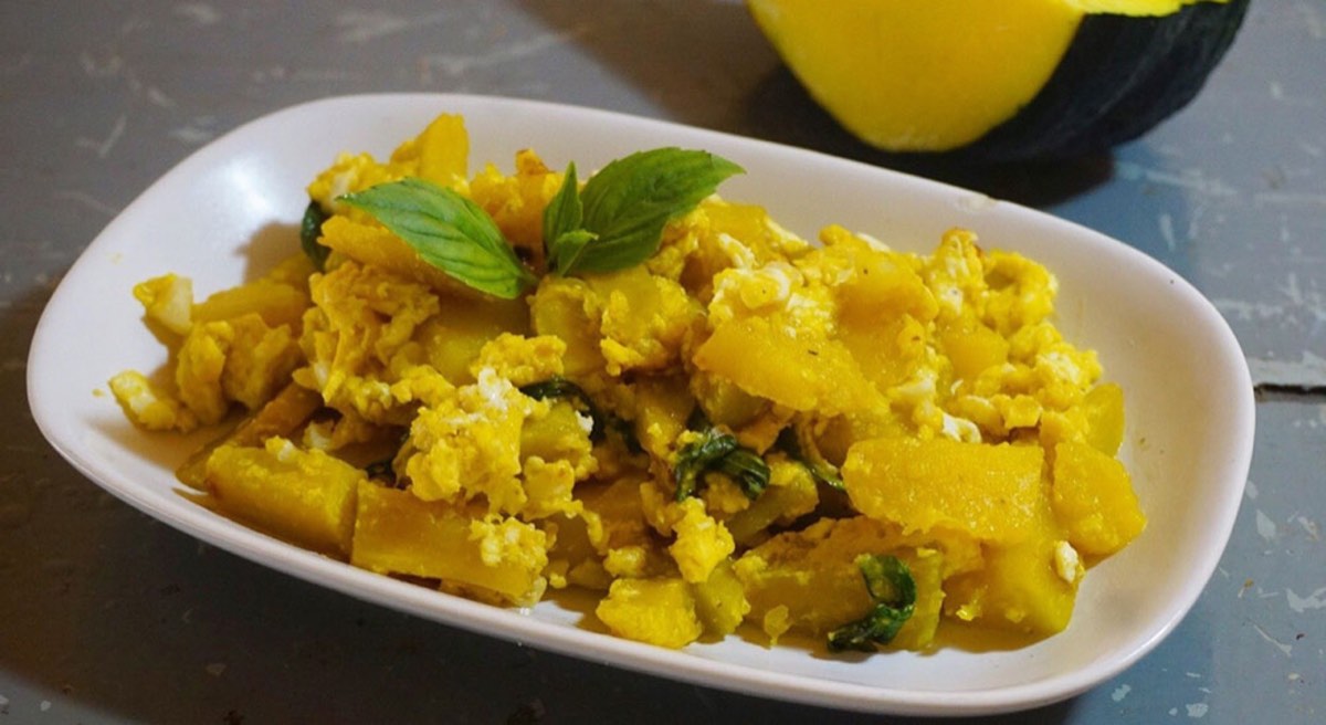Fried Pumpkin with Egg