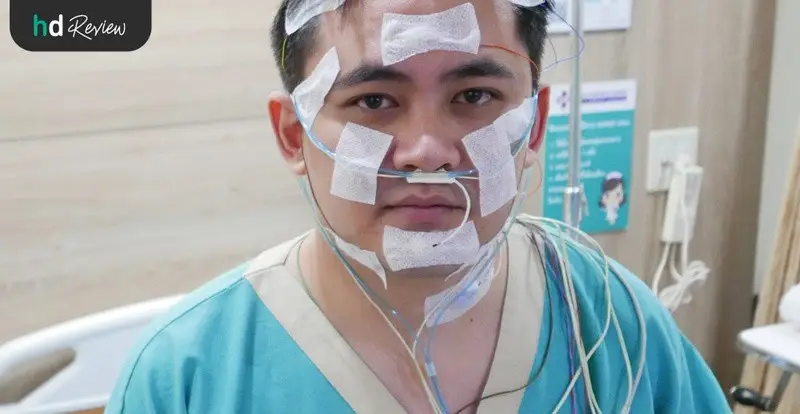 ขั้นตอนการติดตั้งอุปกรณ์เพื่อตรวจการนอนหลับ